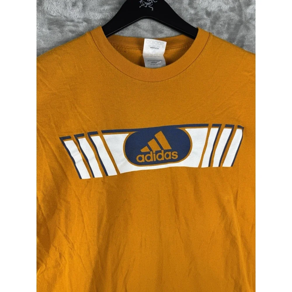 Vintage Adidas T Shirt Center‎ Logo Mens Large Y2K 90s Sports Soccer USA